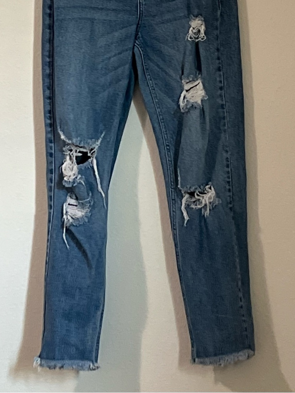 Cello Light Blue Distressed High-Rise Jeans, Size 7 - Picture 2 of 11